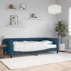 Vidaxl Sofa Z Materacem Do Spania, Niebieska, 100X200 Cm, Aksamit