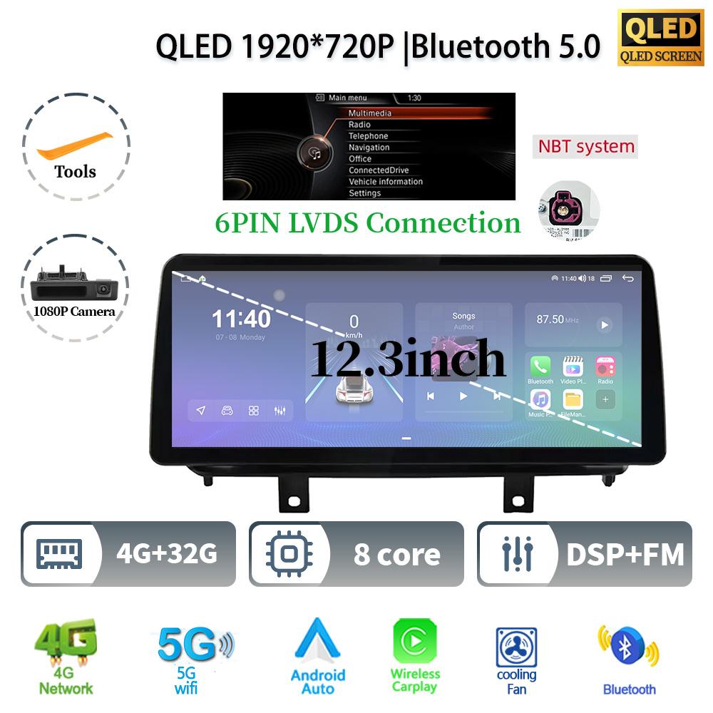 12.3" For BMW X5 F15 X6 F16 2014-2017 Android 14 Car Radio Multimedia 4G GPS Navigation Bluetooth Stereo CarPlay Touch Screen