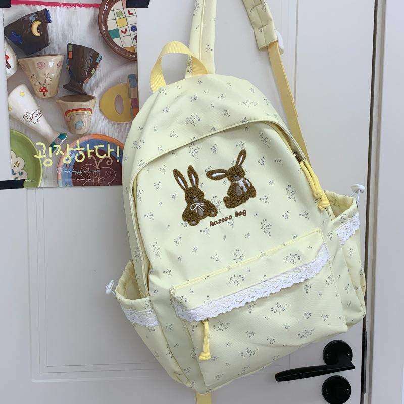 Schoolbag schoolbag new fashion versatile backpack cartoon backpack women large capacity travel commuter middle and high school student schoolbag