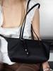 Atmyfingertip Folded Boston Nylon Bag Black