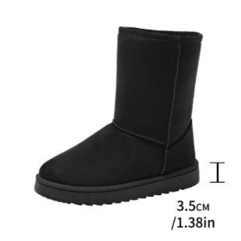 Tall Snow Boots Women's Winter Fleece High Top Warm Cotton Shoes Fleece Cotton Boots