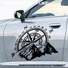 Bergkompass Navigation Auto Tür Karosserie Aufkleber