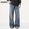Mark Hua Fei Men's Washed Straight-Leg Loose Denim Jeans
