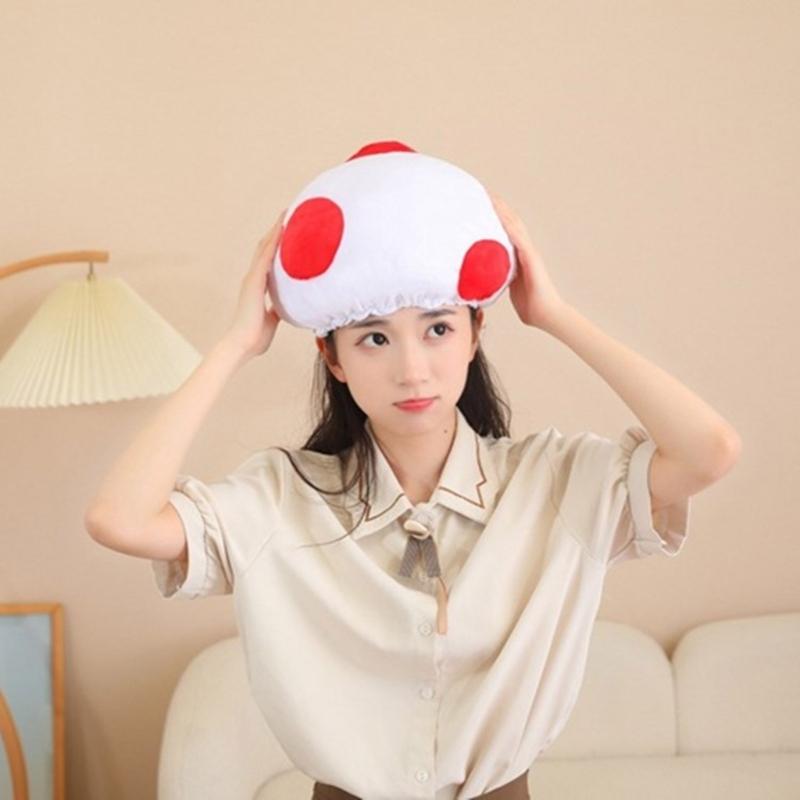 Mushroom Hat for Halloween Costume Hat Festival Party Gathering Headgear Seasonal Party Photoshoots Hat Accessories