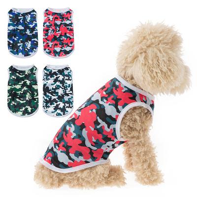 Pet Clothes Dog Cat Cat Camouflage Color Teddy Than Bear Pet New Spring and Summer Hair-free Clothes