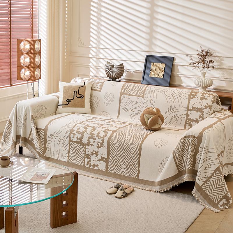 Simple Chenille Sofa Cover Universal In All Seasons Anti-Cat Scratching Sofa Towel A Whole Full Cover Blanket  And Easy To Clean