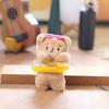 Cute Bear Swimming Ring Charm keyring Plush Keychain Accessory Animal Pendant Key Chain Personalized Bag Accessory