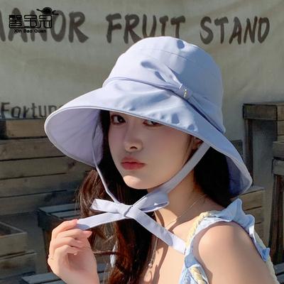 Summer Fashion Versatile Sun Hat Children's Designer Bow Bucket Hat High-end Face Small Sunscreen Hat