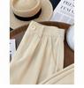 Women's Floor-Length Wide-Leg Pants, Spring/Summer 2026, High-Waisted, Loose Fit, Versatile for Petite Figures, Lightweight, Casual.
