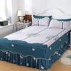 3 Pcs Classic Bed Skirt Princess Style Cotton Sheet Set Plain Bedspread for Bed Queen King Size Bed Cover with Pillowcases