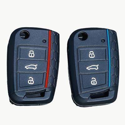 For Vw Golf 7 Gti Polo T-Cross T-Roc Touran Tiguan Skoda Octavia Rapid Kodiaq Fabia Seat Ibiza Leon Ateca Arona Key Case Cover