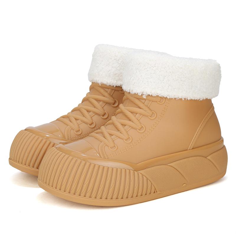 New Women's Rain Boots Short Non-slip Water Shoes Waterproof Rain Shoes Fashionable Casual Foot Rubber Shoes