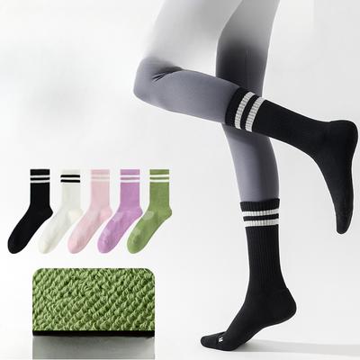 Damen Herbst Professionelles Springseil Knochenlos Handtuchboden Sportsocken Lang