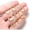 Bobisty 9 Pcs Manchette d'Oreille Manchettes Plaqué Or 14K pour Femmes Hommes Clips d'Oreille sans Percing Boucle d'Oreille Cartilage Faux Boucles d'Oreille