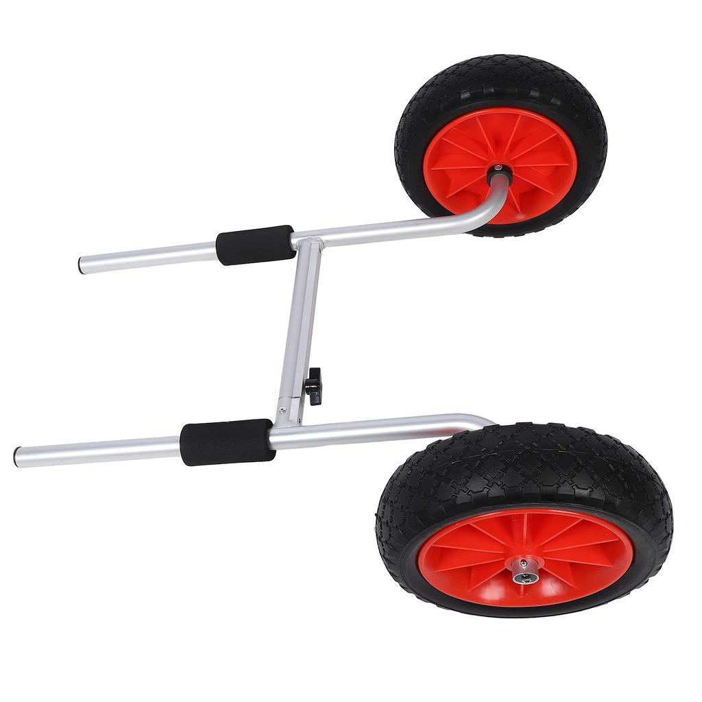 Canoe Carrier Dolly Adjustable Foldable 10in Tires Powder Coated Aluminum Kayak Transport Cart for S