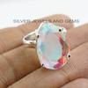 Angel Aura Quartz Ring, Handmade 925 Sterling Silver Ring, Teardrop Aura Quartz Ring, Gift for Girls, Gemstone Ring