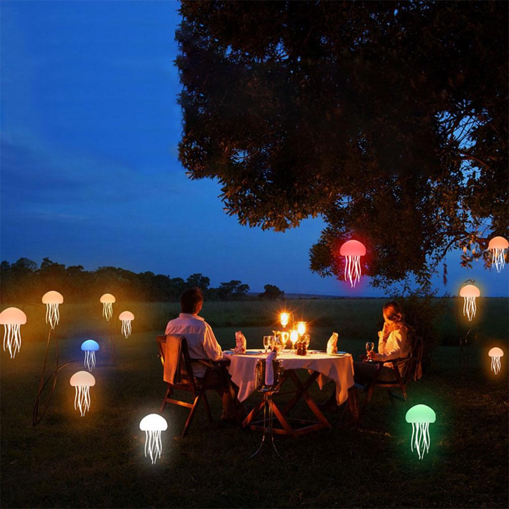 Creative Jellyfish Pendant Lightings Voice Control Type-C Charging Jellyfish Light Flexible Tentacles for Holiday Children Gifts