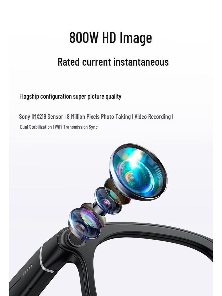 X01 800W Reverse Charging Case with Smart Glasses: Power Display, AI Assistant, Object Recognition, Translation, and Recording.