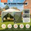 Pop Up Gazebo Tent Pop-Up Screen Tent 6 Sided Canopy Sun Shelter Green