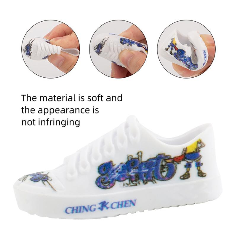 Finger Toy Shoes Mini Skateboard Shoes Sports Shoes Finger Scooter Kids Toy Gifts