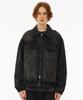 1993Studio Small Logo Vintage Washed Denim Jacket_Black