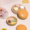 Sealed Portable Medicine Dispenser with Lid Mini Hamburger Storage Case  Elderly