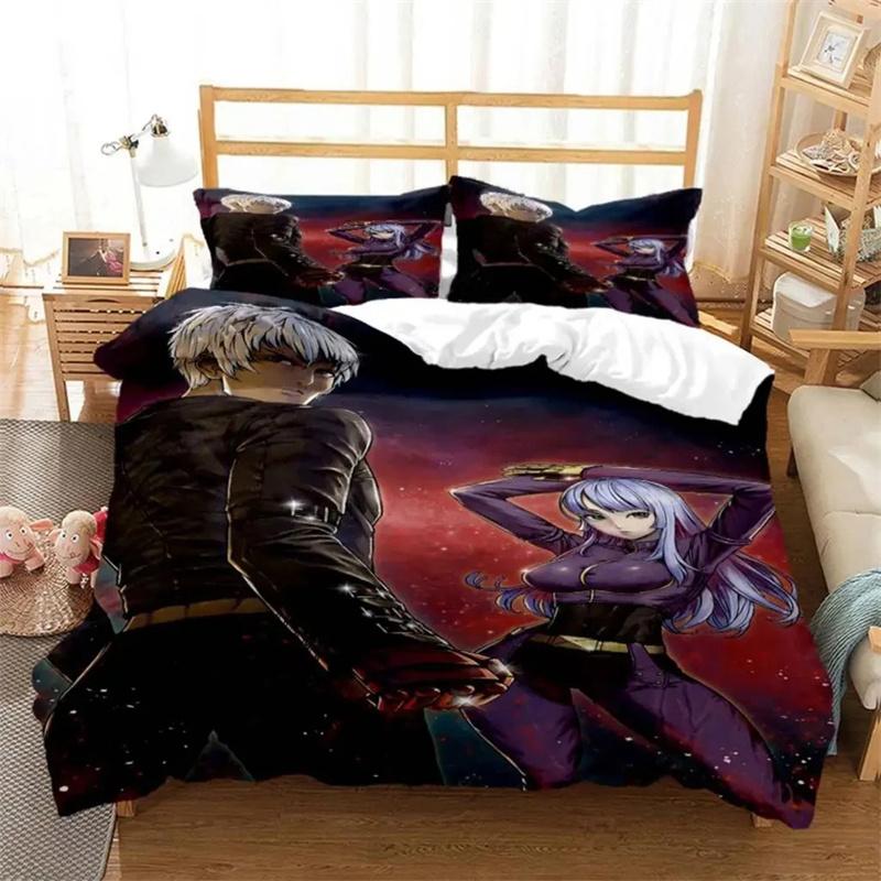 Anime King of Fighters KOF Bedding Set,Duvet Cover Comforter Bed Set Quilt Cover Pillowcase,King Queen Twin Size Boys Girls