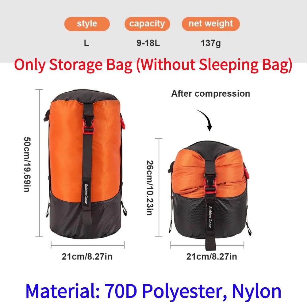 Outdoor Sleeping Bag Stuff Sack Waterproof Sleeping Bag Compression Storage Bag Large Capacity Space Saving for Camping Hiking
