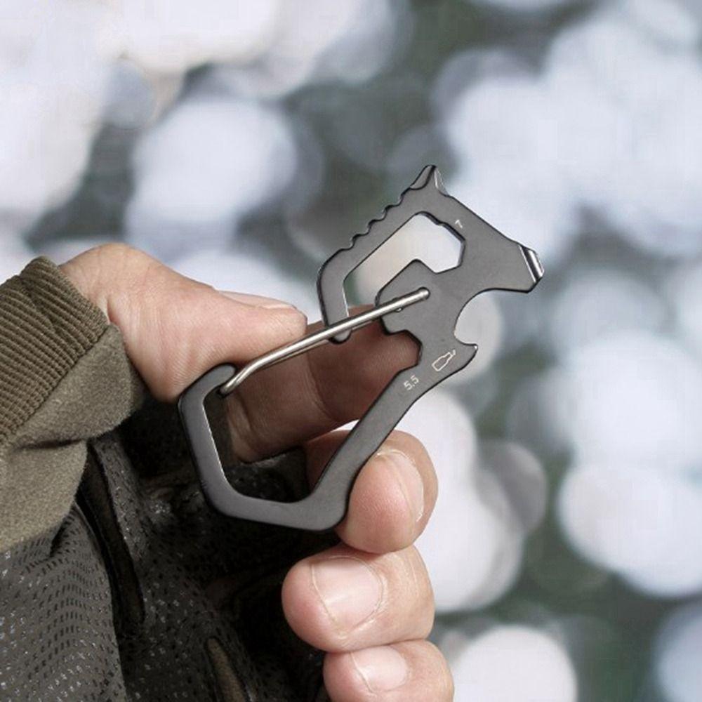 Stainless Steel Card Bottle Opener Multi-functional Portable Outdoor Camping Keychain Small Tool Household Combination Hardware