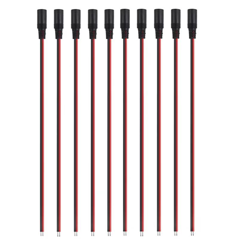 

10 шт. Разъемы 12 В постоянного тока Папа Мама Гнездо Кабель Провод Адаптер Вилка Питание 5,5 х 2,1 мм для светодиодной ленты