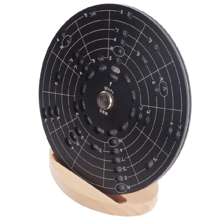 Multifuntional Guitar Scale Reference Tool Guitar Scale Wheel Circle of Fifths Wheel Aluminum Alloy Texture Music Tool