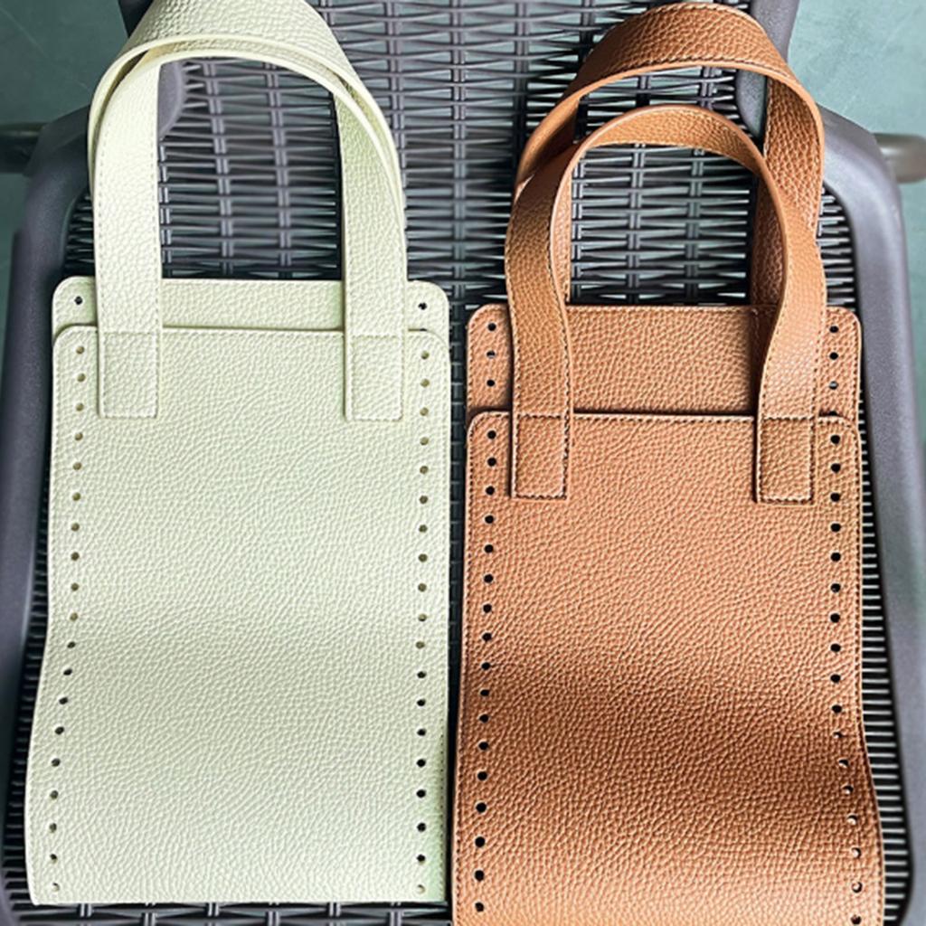 DIY Knitting Crochet Handbag Sewing Accessories PU Bottoms Handles for Making Bag Crochet Bag Parts Handicraft Gift