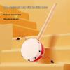 Lambskin Rattle: Wooden Baby Hand-Shaking Drum, Drop-Resistant, Chewable Musical Toy