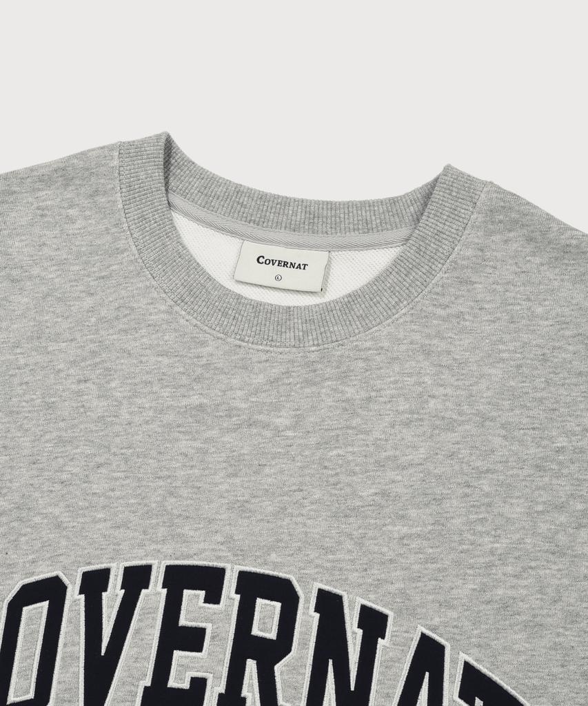 COVERNAT Arch Logo Sweatshirt Melange Gray
