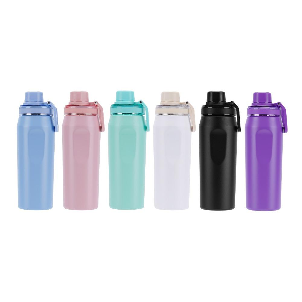 450-1000ml 304 Stainless Steel Sports Water Bottle, Large Capacity Vacuum Insulated Flask with Carry Handle for Hiking Gym