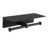 Wall-Mounted Bathroom Toilet Paper Holder with Phone Shelf
