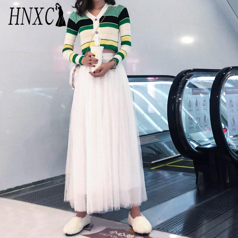 

HNXC Женские модные повседневные юбки с однотонным принтом для лета и весны L белый