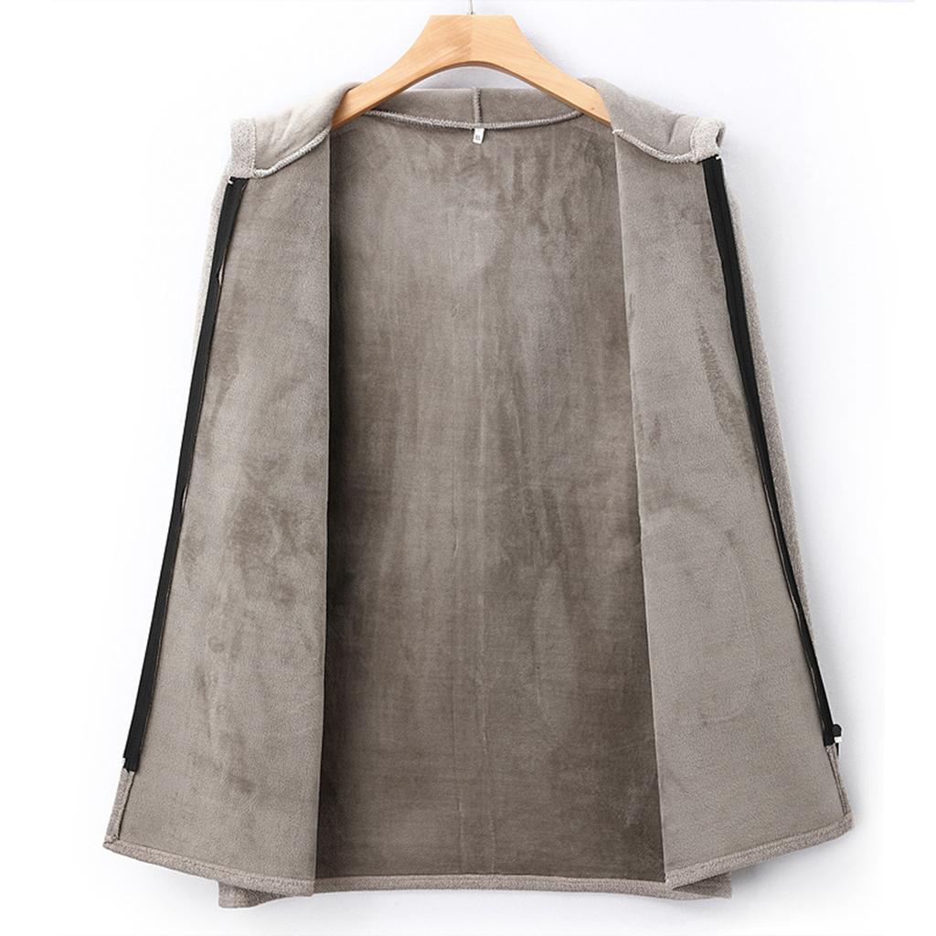 Chaqueta Cárdigan Suéter de Color Sólido para Hombre Suéter de Chenilla Grueso con Capucha Popular para Hombre