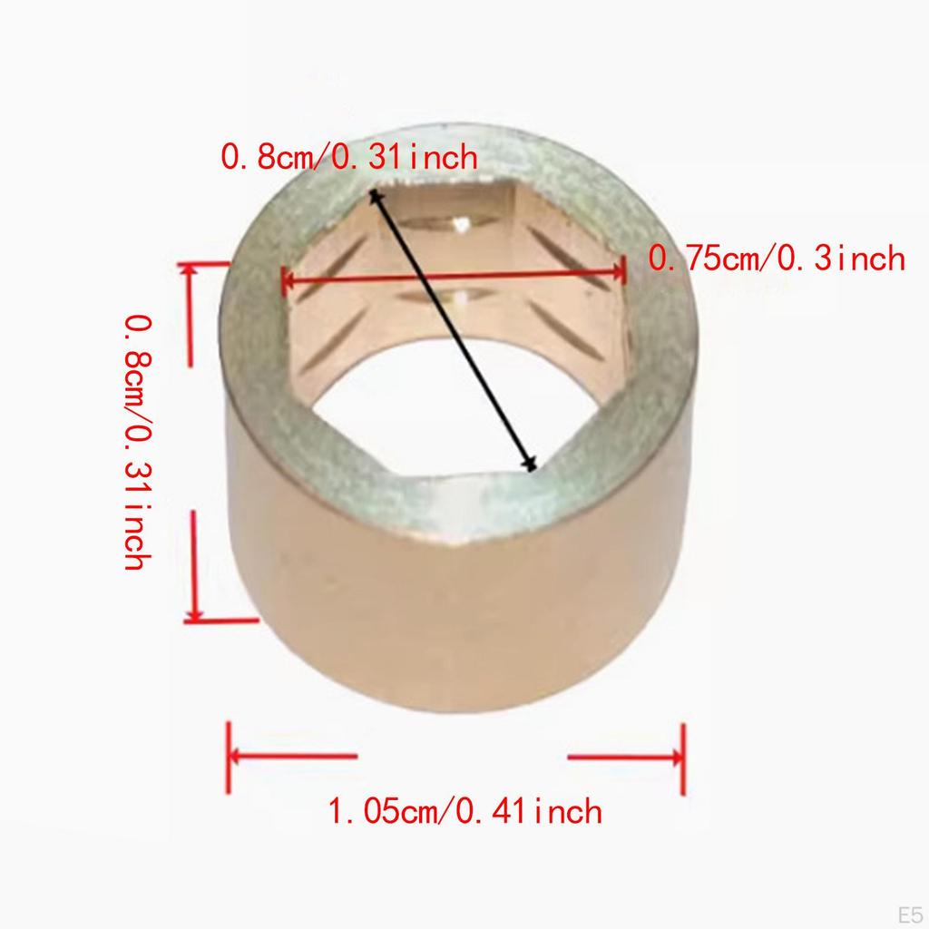 10 Pieces Billiard Cue Copper Ferrule Portable Pool for Repair