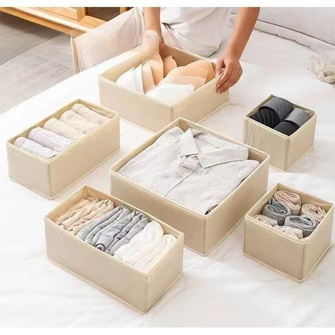 1pc Fabric Underwear Storage Box Drawer Organizers For Closet Organization And Storage Of Socks Underwear Ties And More Clothing