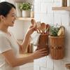 Rust-Resistant Wall Mounted Storage Basket Rustic Style Flower Bucket Flower Vase  Living Room