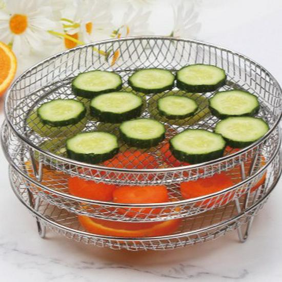Abnehmbarer Grillrost aus 304 Edelstahl: Mehrschichtiges Lager- und Abtropfgestell für Obst und Gemüse