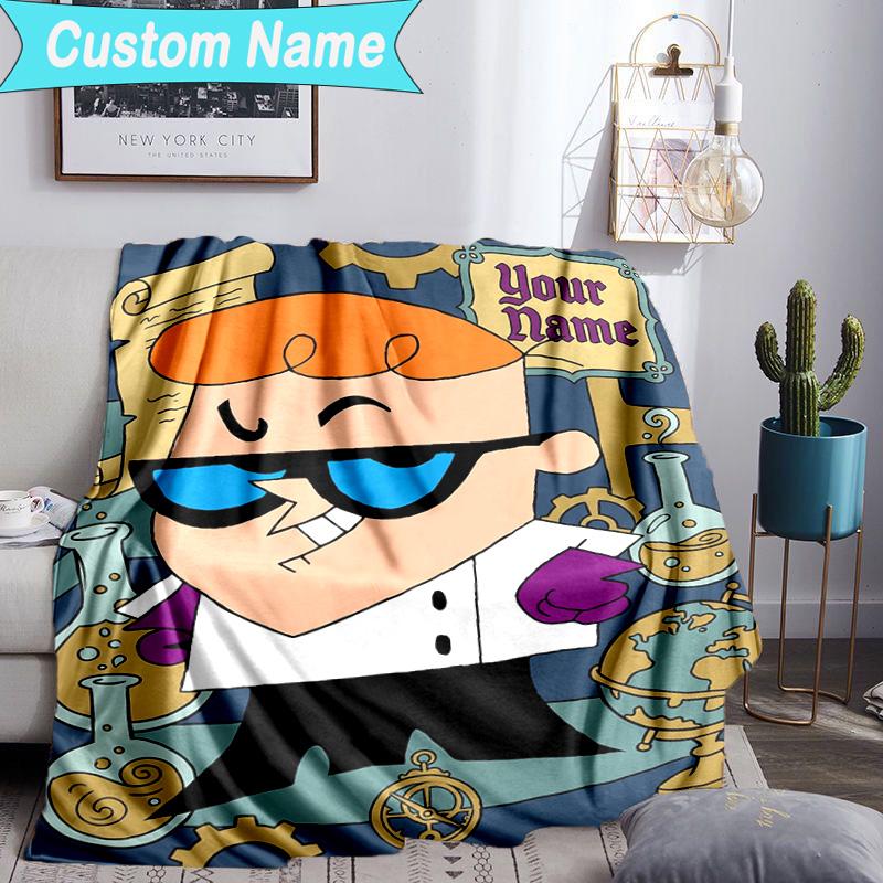 Custom Name Blanket Dexter's Electric Adventure Blanket Bedding Blanket for Travel, Camping, Living Rooms, Offices, Sofas, Fan Christmas gift