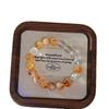 10Mm Premium Natural White Crystal Citrine Design Contrast Color Bracelet Bracelet