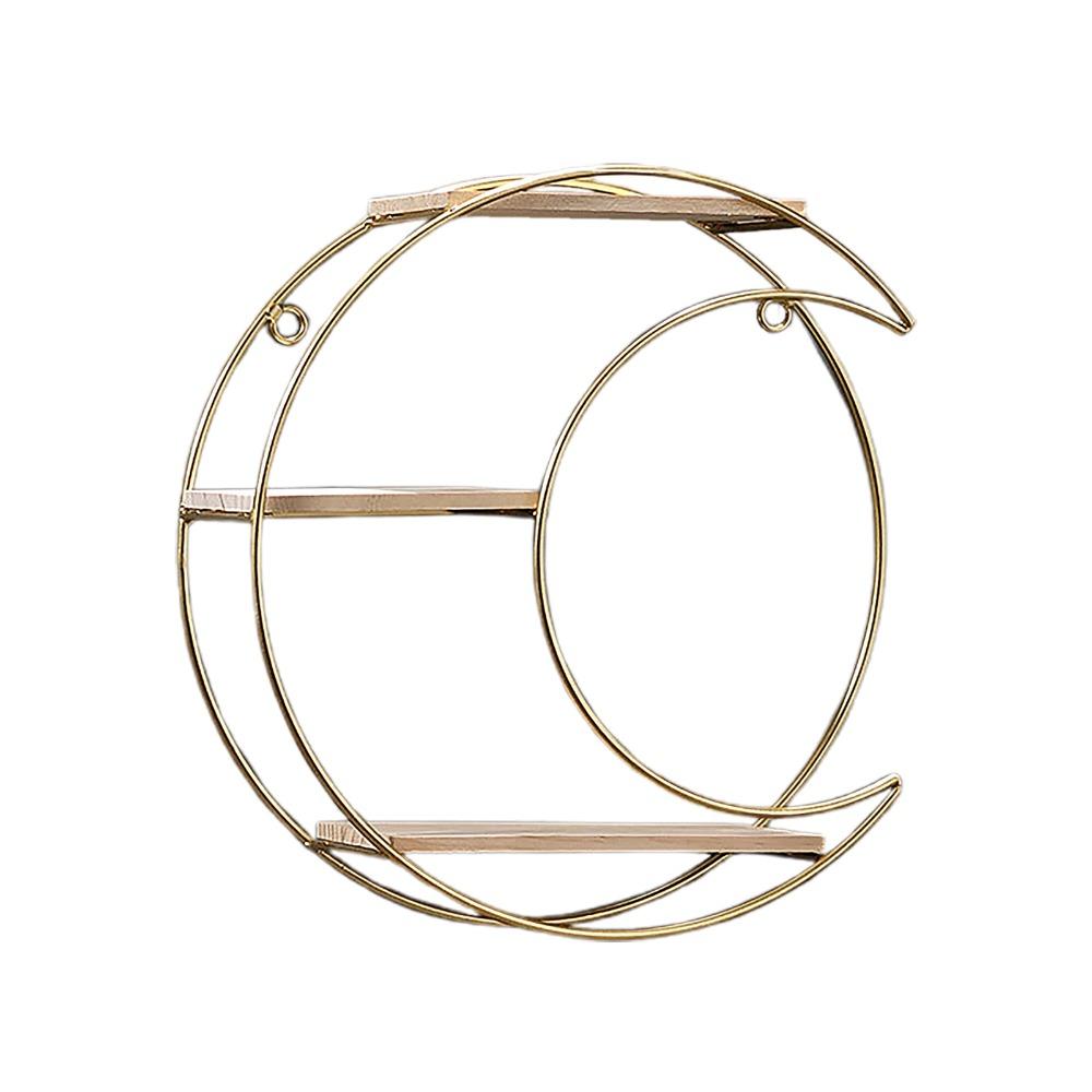 11 In Wall Mounted Shelf Gold Metal Decorative Display Rack Living Room Display