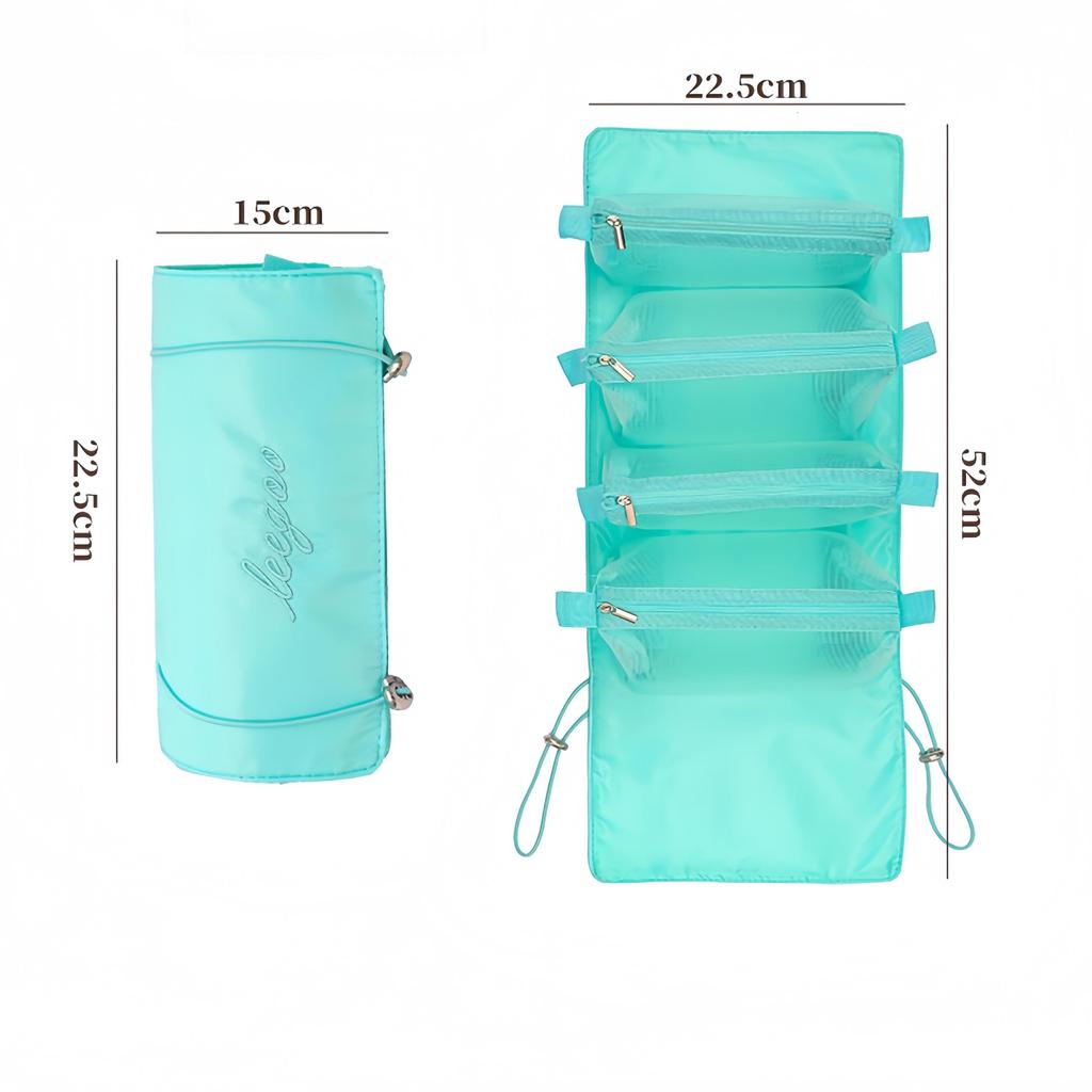 Detachable Makeup Bag Simple Women's Foldable Travel Cosmetic Storage Organizer Wash Bag Toiletry Bag