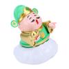 Cai Shen Statue Solar Powerd God of Wealth Fortune Sculpture with Swinging   for Business Home Car Ornament Present