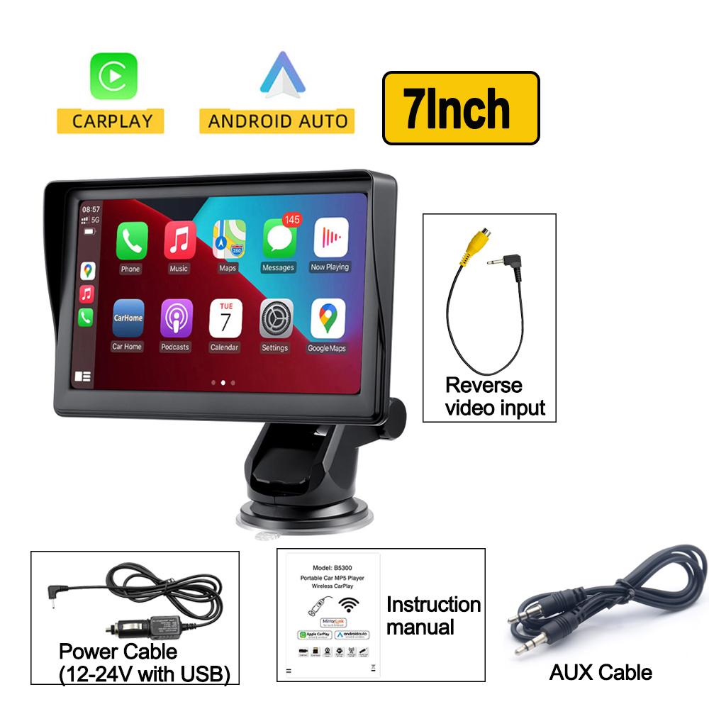 

7inch Universal Car Radio Automotive Multimedia Video Player Wireless Carplay Android Auto Touch Screen BT AUX Smart Car Systems