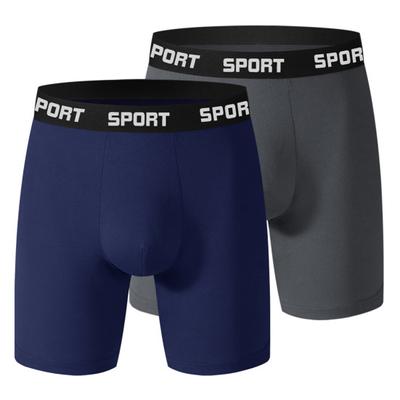 Herren Boxershorts Slim Fit Patchwork Farbe Buchstaben Print Shorts Slips Elastisch