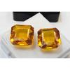 18-19 Karat Natürliche Gelbe & Orange Saphire Quadratisch Geschliffenes Paar Schöner Edelstein